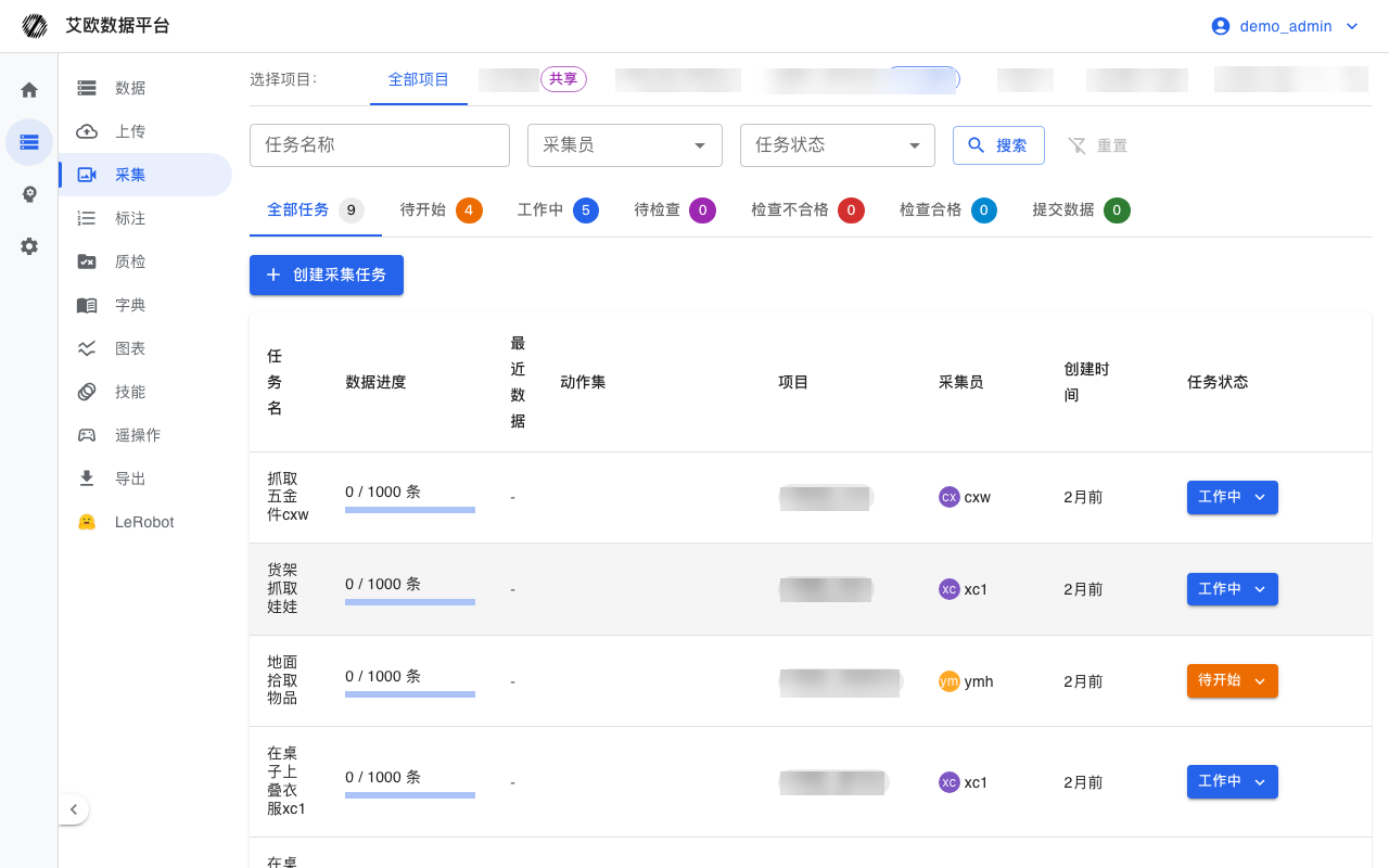 采集任务列表