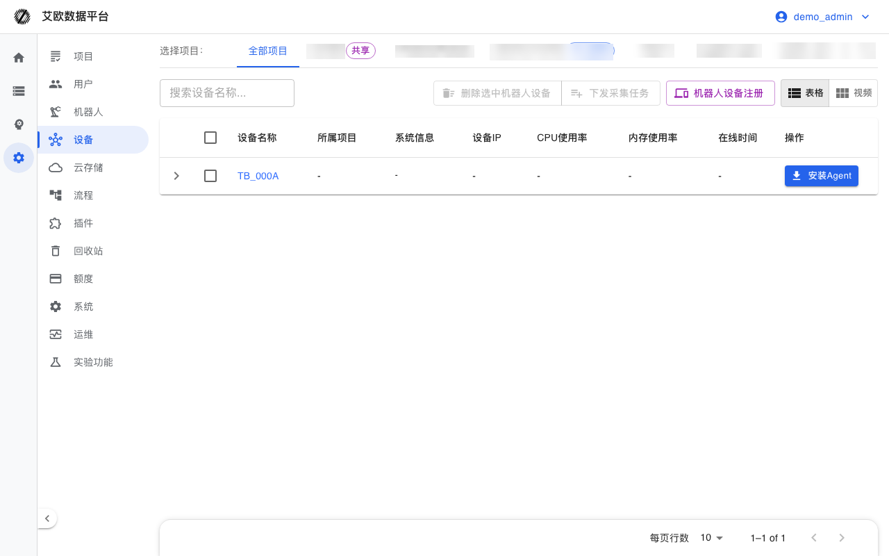 设备列表