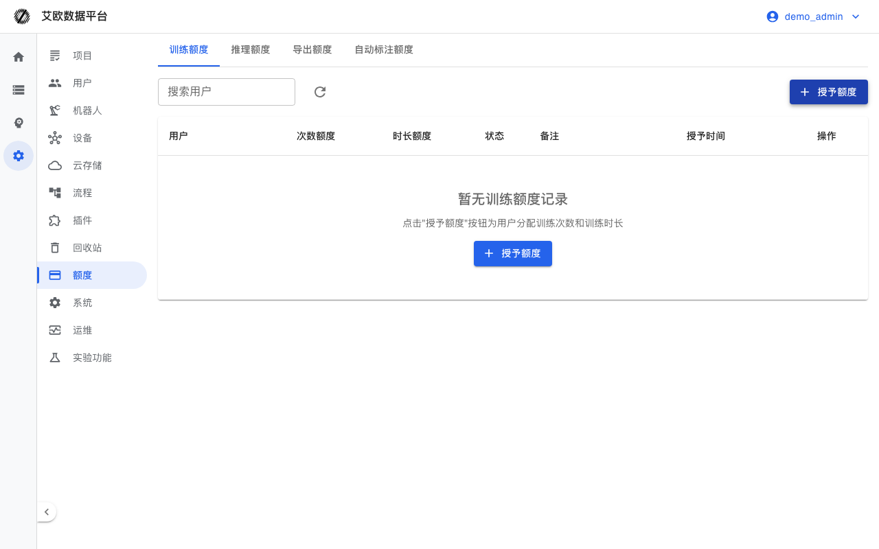 额度管理（管理员）