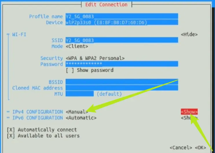 橙派IPv4配置Show显示更多选项