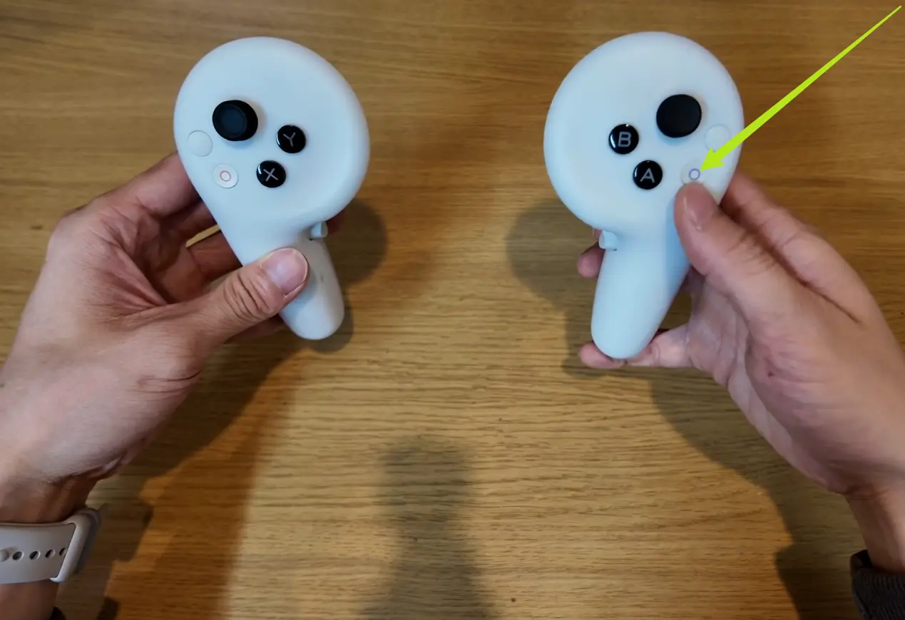 VR手柄Home键长按重置视野操作