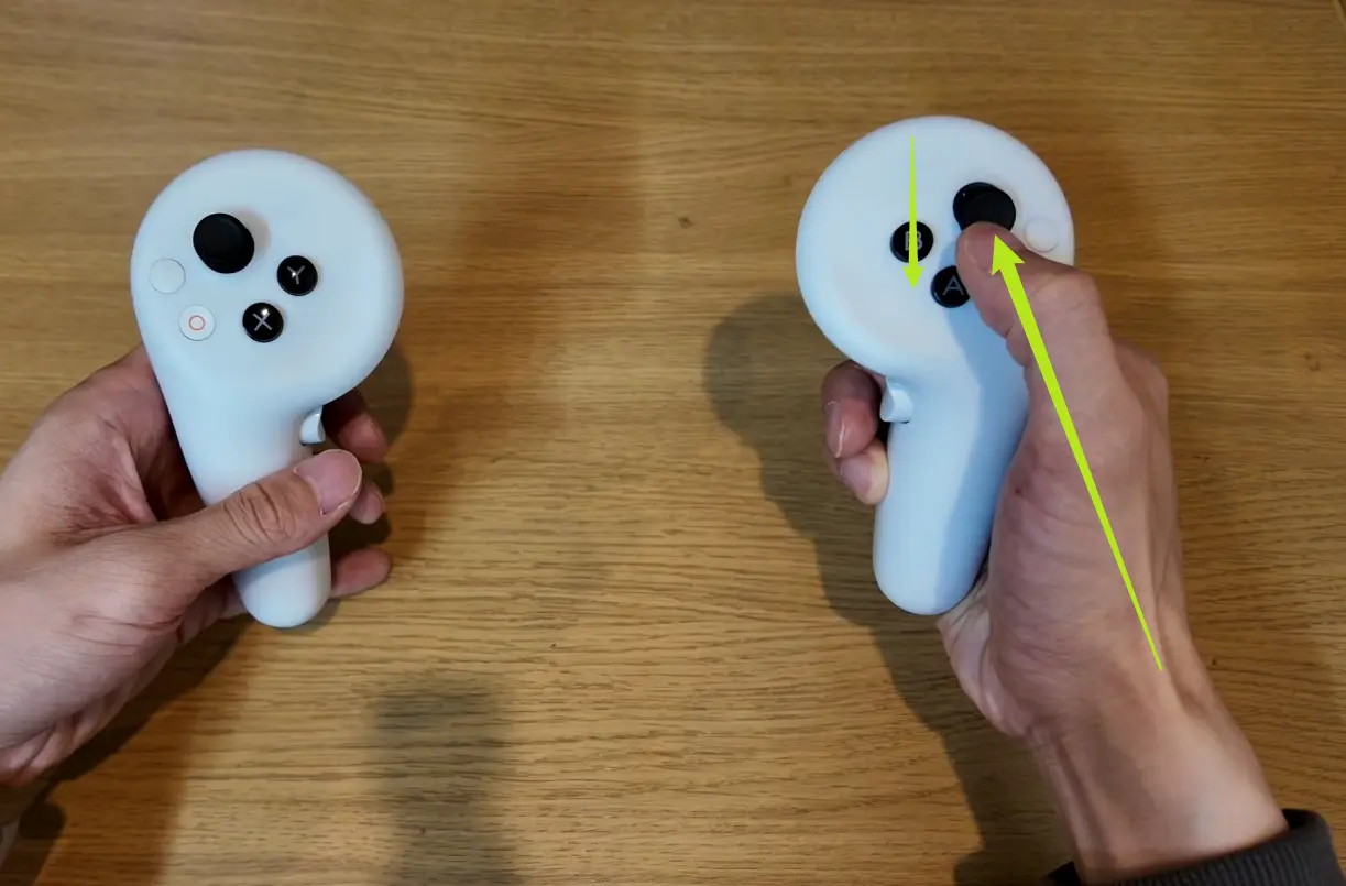 VR手柄摇杆上下波动操作