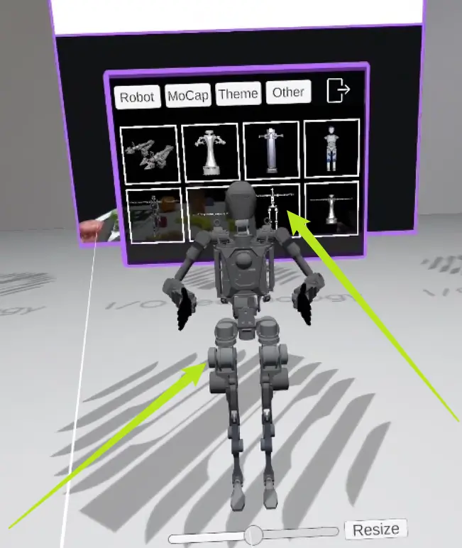 Robot机器人选择界面