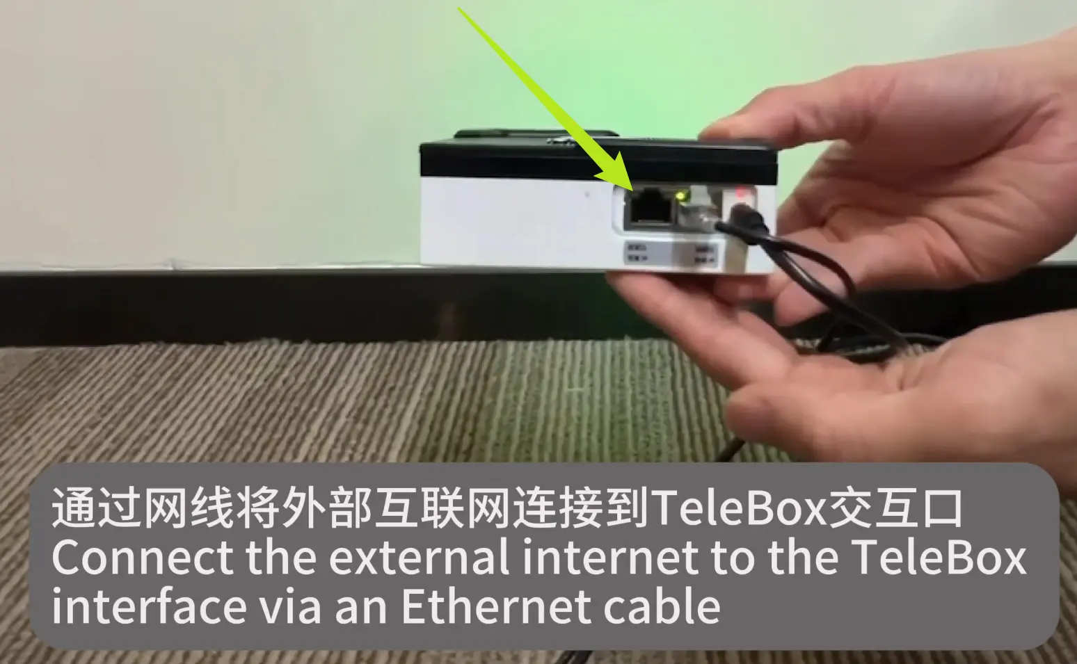 TeleBox设备网络接口连接示意图