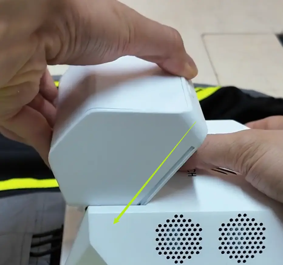 TeleSuit battery insertion