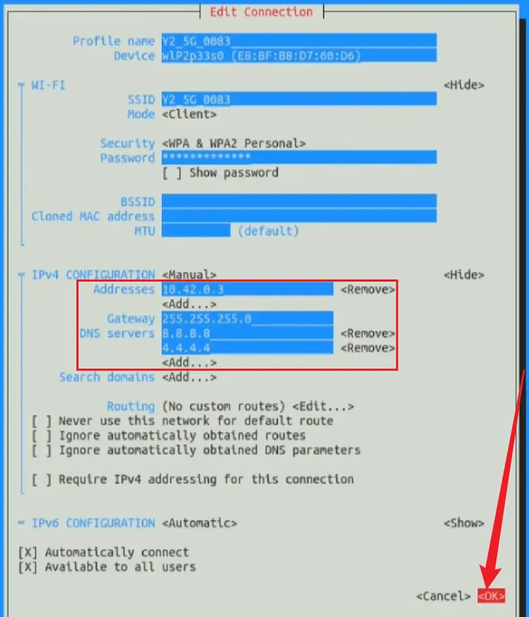 Complete IP config