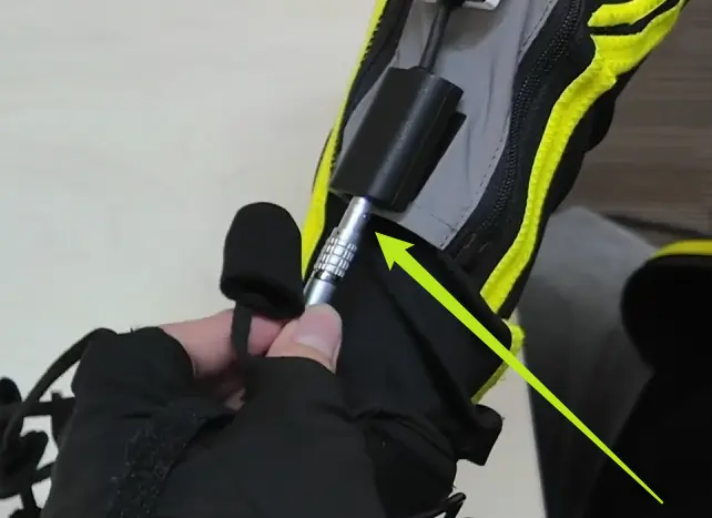 Glove strap fastening