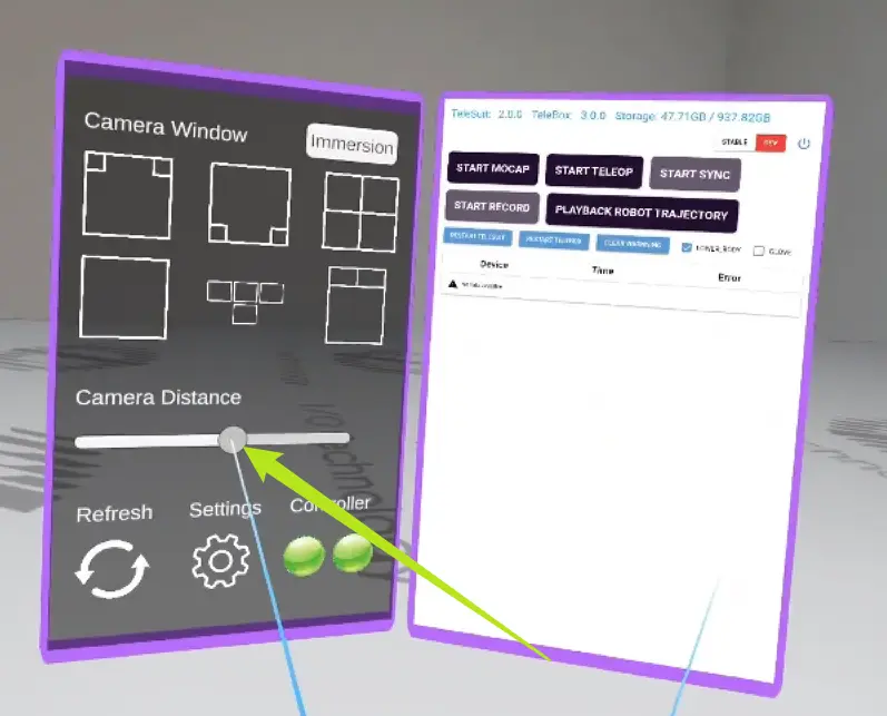 Adjust slider